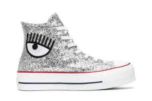 Converse Chiara Ferragni x Wmns Chuck Taylor All Star 'Lift Silver' Sneakers, Silver