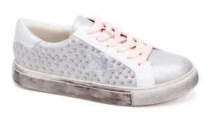 Corky's Supernova Silver Studded Sneakers