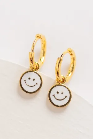 Cove Smiley Huggie Earrings