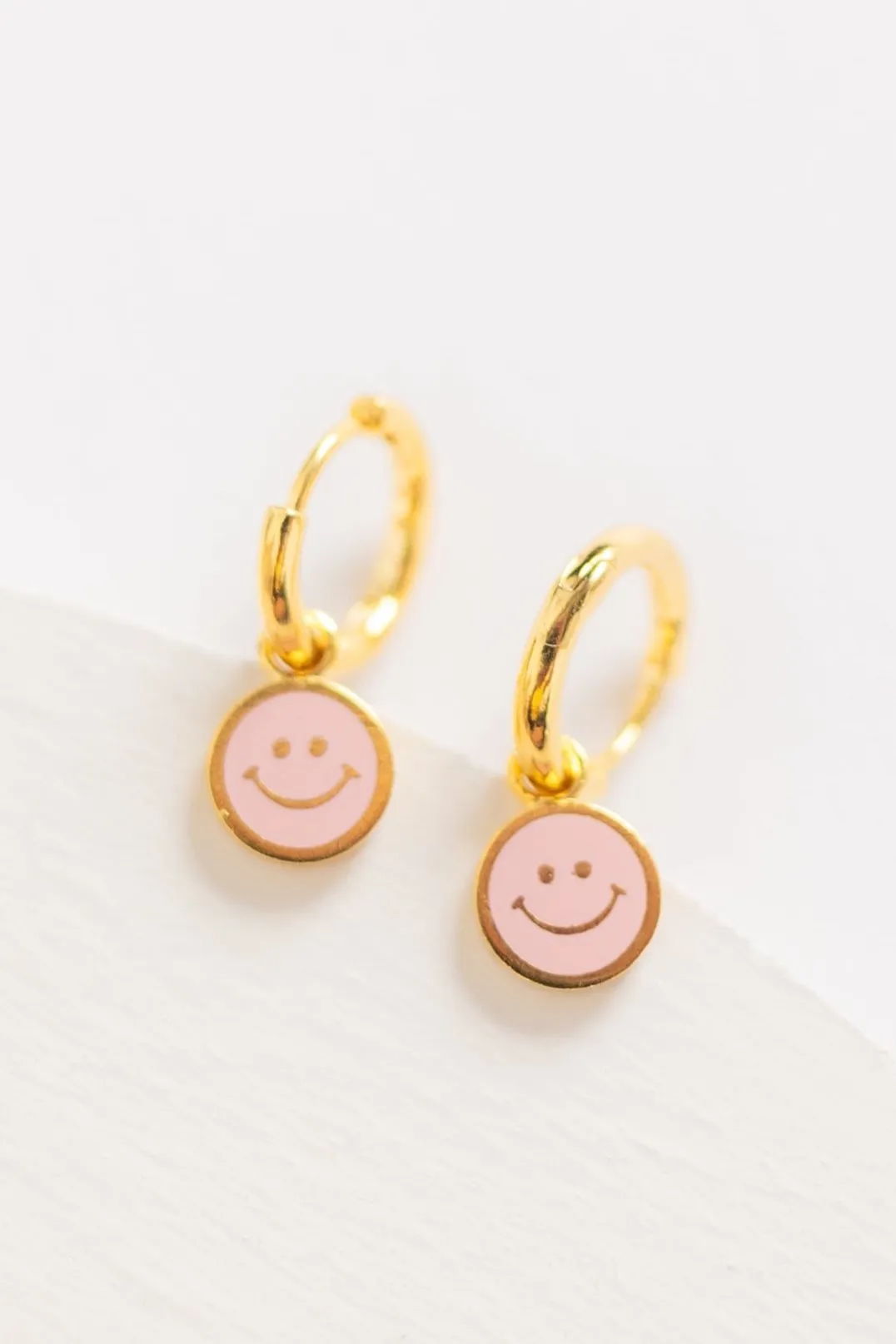 Cove Smiley Huggie Earrings