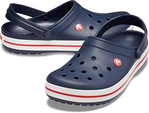 Crocs Unisex Men's and Women's Crocband Clog, Navy, Men's 9 M US/ Women's 11 M US