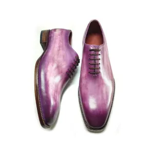 Custom Made Handmade Goodyear Welted Shoes Hand Painted Unique Design Premium Quality Two Tone Leather Lace Up Oxford Mens Dress Shoes