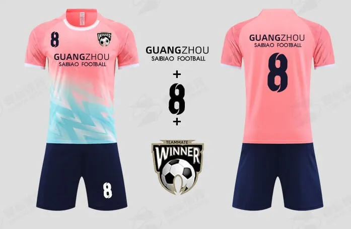 Customized Printed Orange Soccer Jersey Kits for Youth