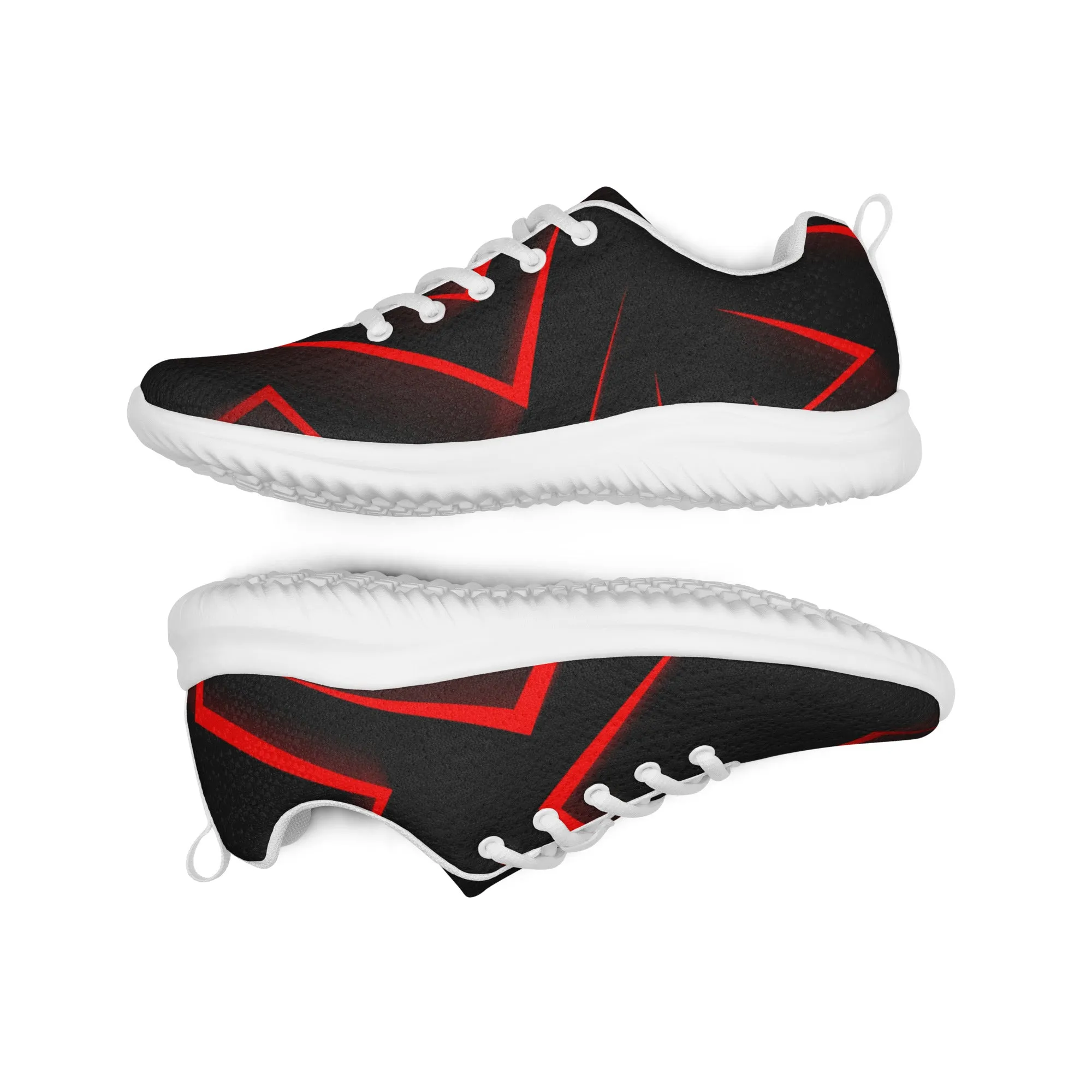 DASH Web Red Men’s Athletic Shoes Lightweight Breathable Design by IOBI Original Apparel