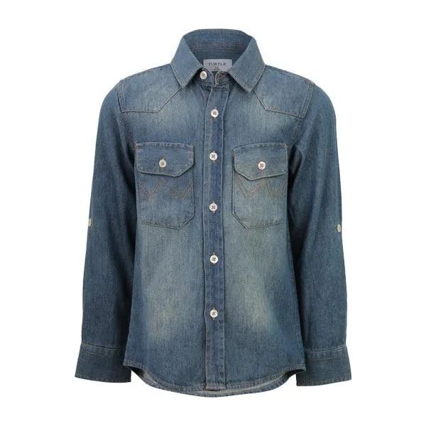 DENIM LONG SLEEVE SHIRT FOR BOYS