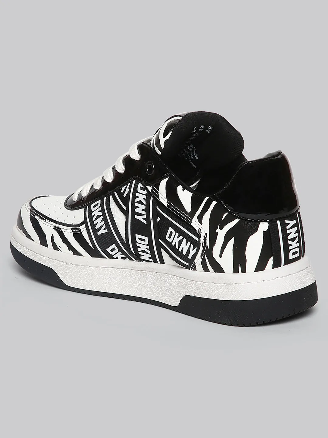 DKNY Women White & Black Sneakers