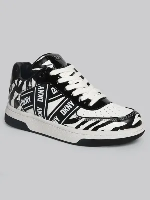 DKNY Women White & Black Sneakers