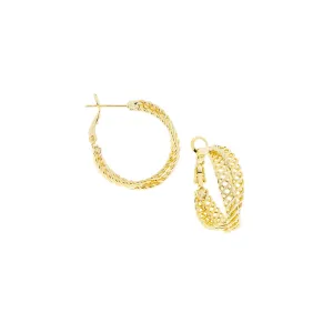 double twisted hoop earring