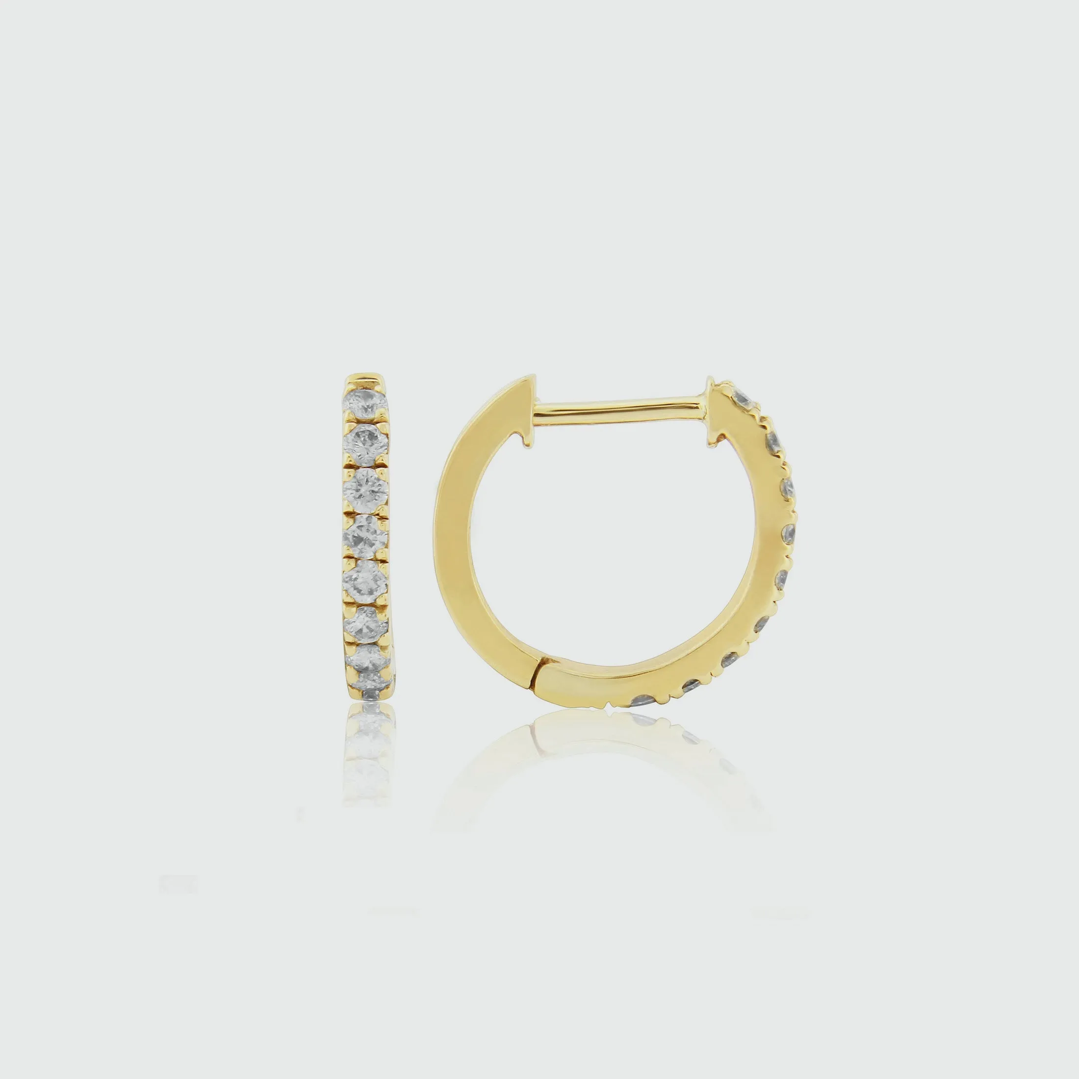 Dovehouse Gold Vermeil & Cubic Zirconia Hoop Earrings