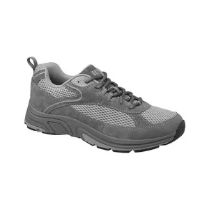 Drew Men's Athletic Aaron Shoes Grey Suede/Mesh