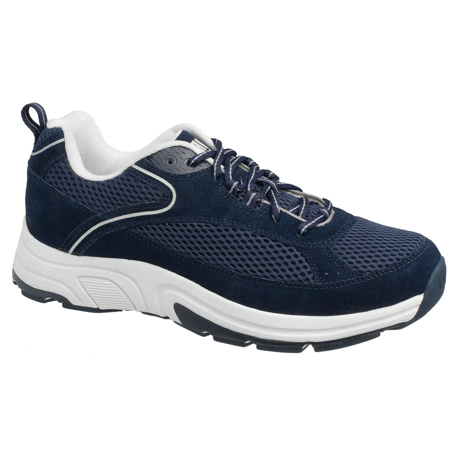 Drew Men's Athletic Aaron Shoes Navy Suede/Mesh