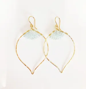 Earrings Malie - aquamarine  (E194)