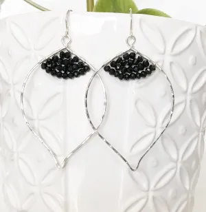 Earrings Malie - black spinel  (E209)