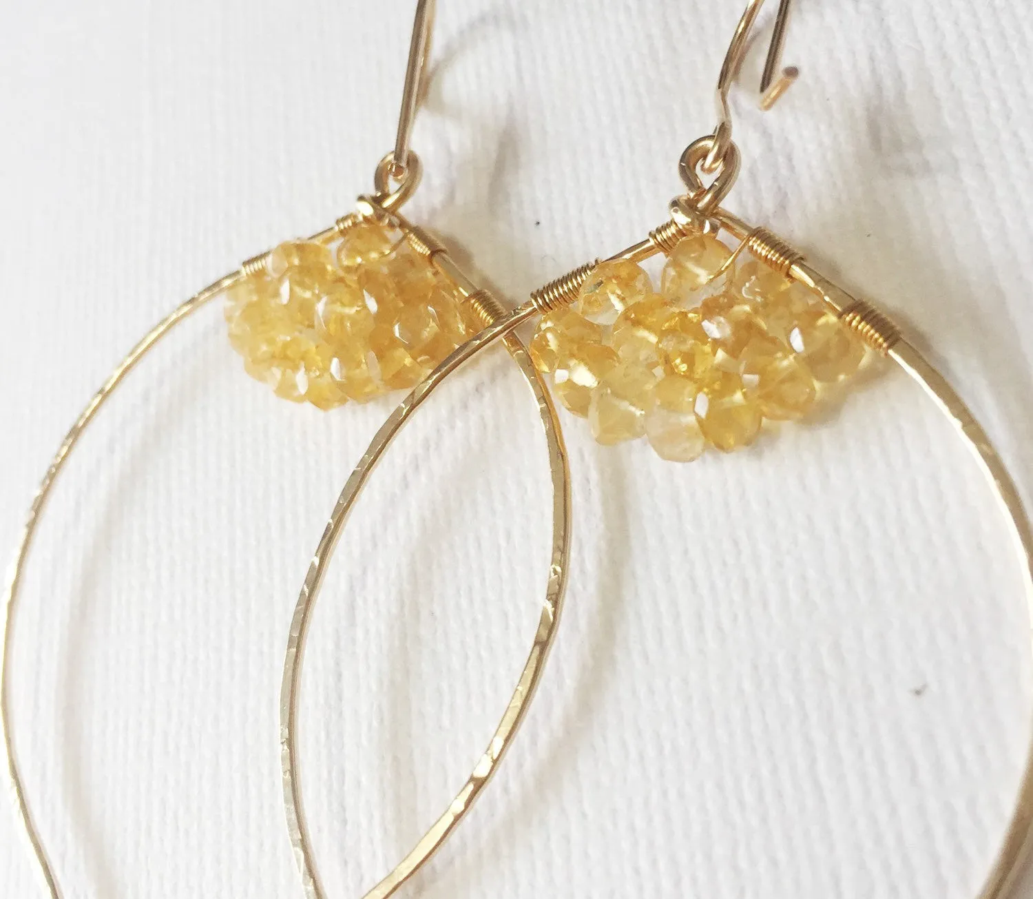 Earrings Malie - citrine (E201)