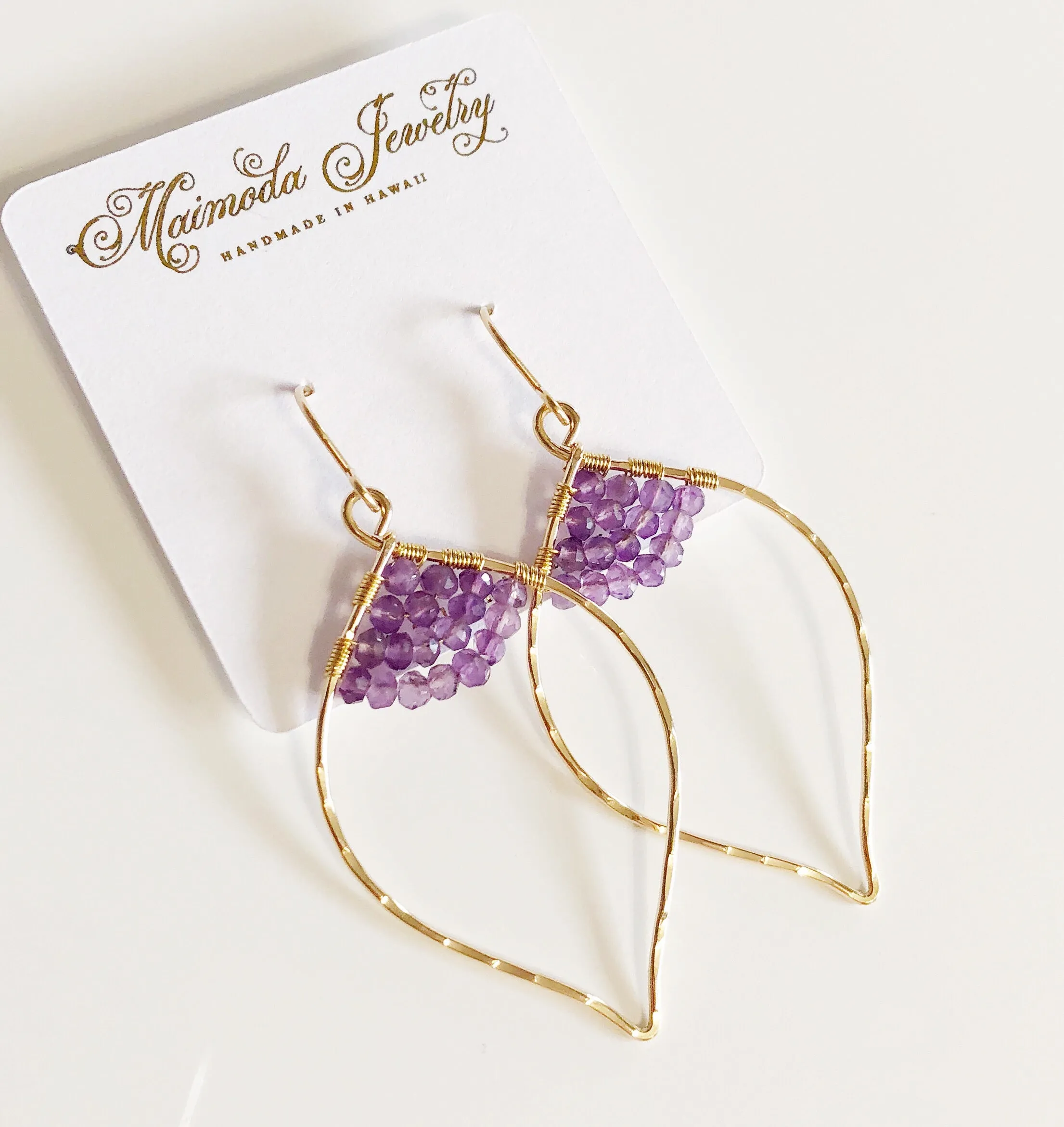 Earrings WREN - Amethyst (E475)