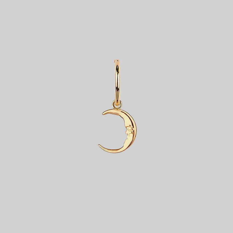 ELIN. Sun & Moon Hoop Earrings - Gold