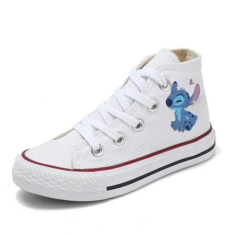 Fashion Lilo Stitch dsn Girl Kids Boys Kids Canvas Shoes Casual sneakers  Cartoon  Sport Shoes Children  Print Shoes Boys Tennis