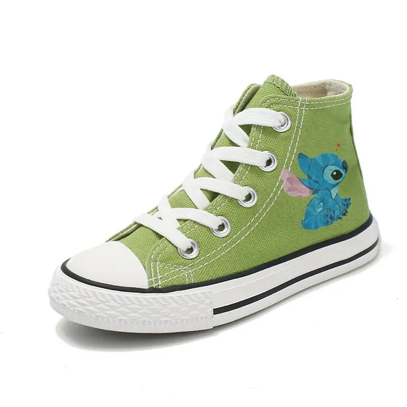 Fashion Lilo Stitch dsn Girl Kids Boys Kids Canvas Shoes Casual sneakers  Cartoon  Sport Shoes Children  Print Shoes Boys Tennis