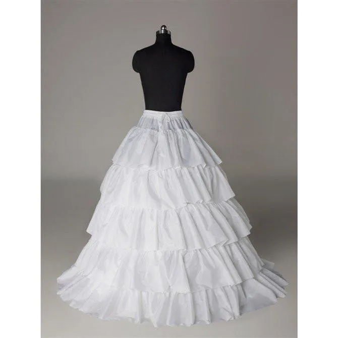 Fashion Wedding Petticoat Accessories 5 layers White Floor Length LP009