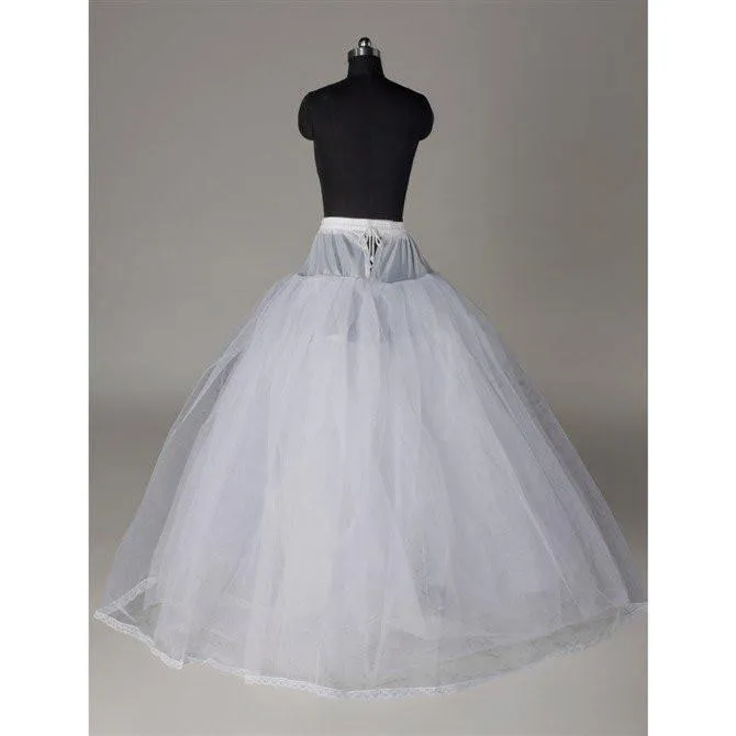 Fashion Wedding Petticoat Accessories White Floor Length LP005