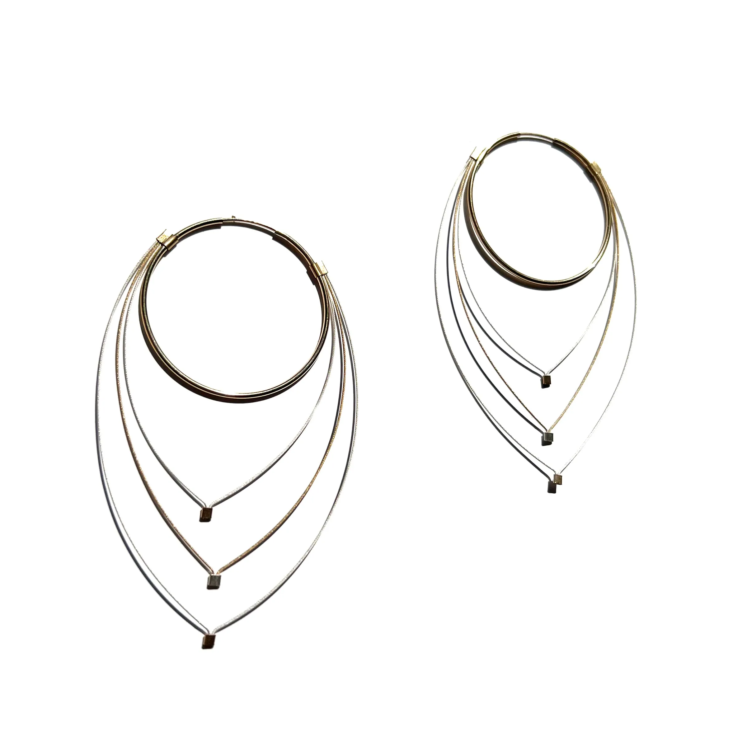 Feather Teardrop Hoops (Large)