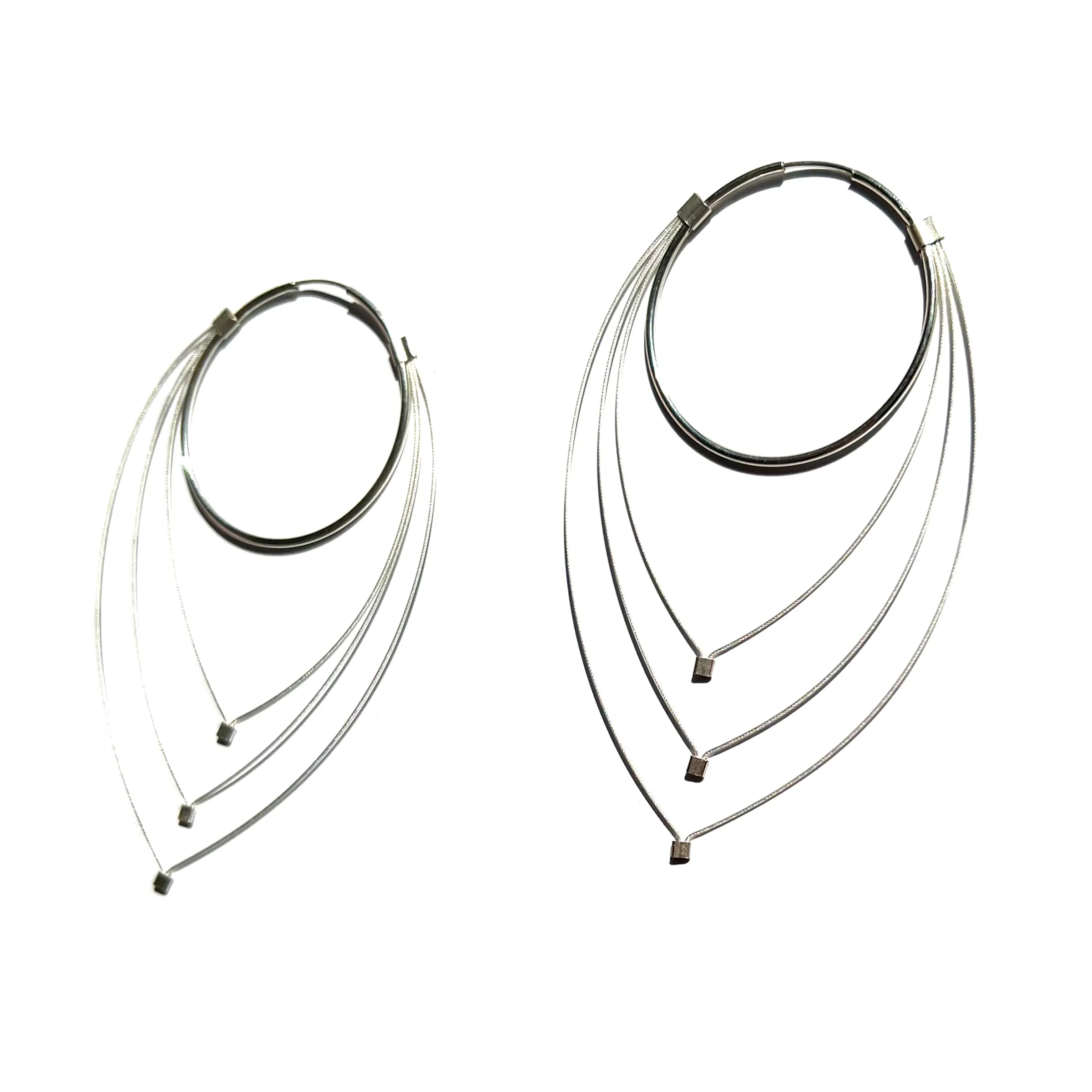 Feather Teardrop Hoops (Large)