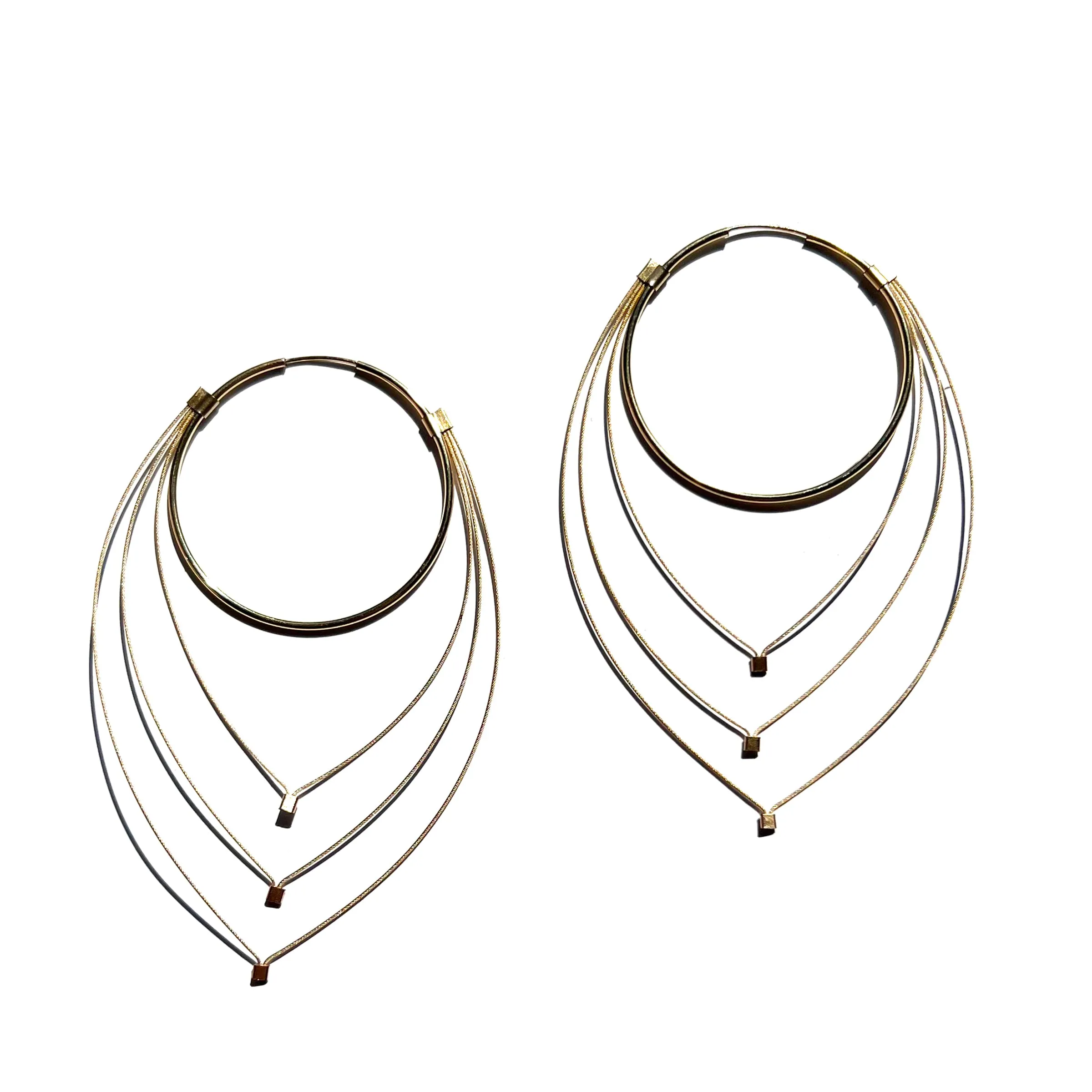 Feather Teardrop Hoops (Large)