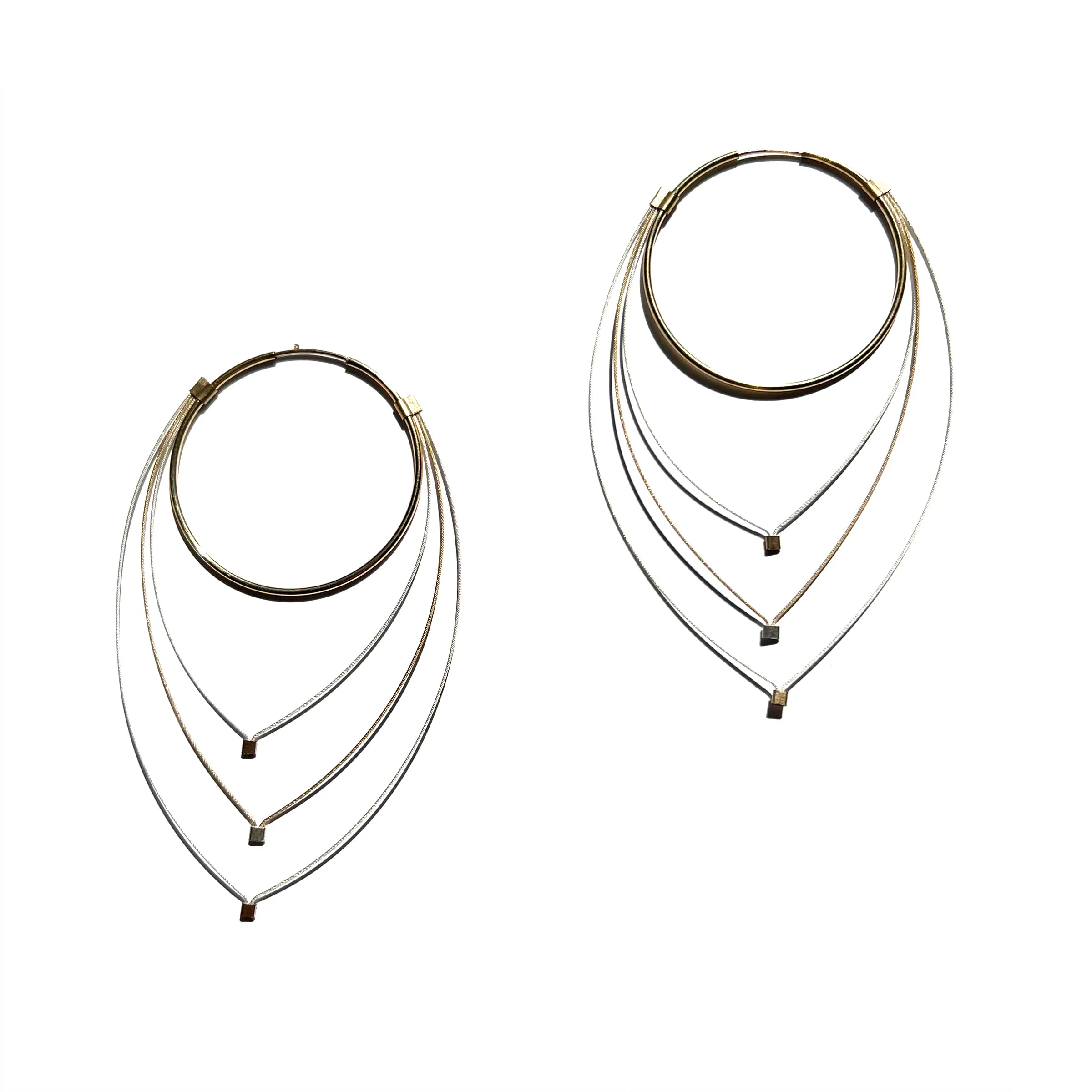 Feather Teardrop Hoops (Large)