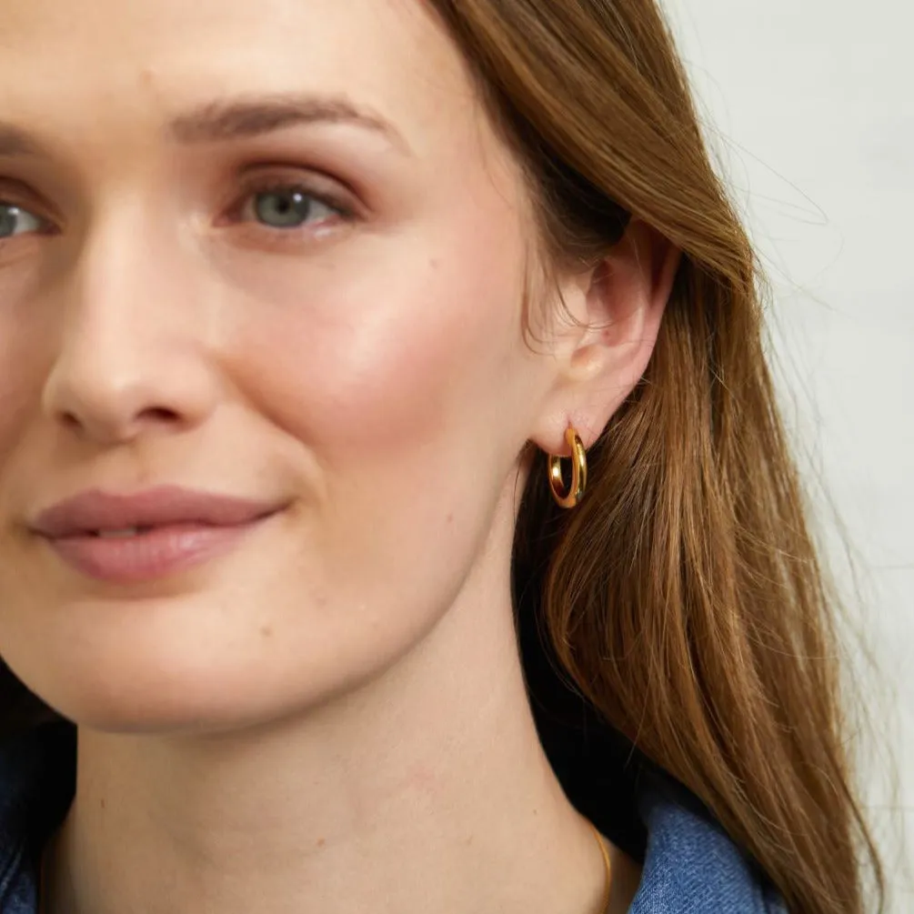 Fernshaw Gold Vermeil Polished Hoop Earrings