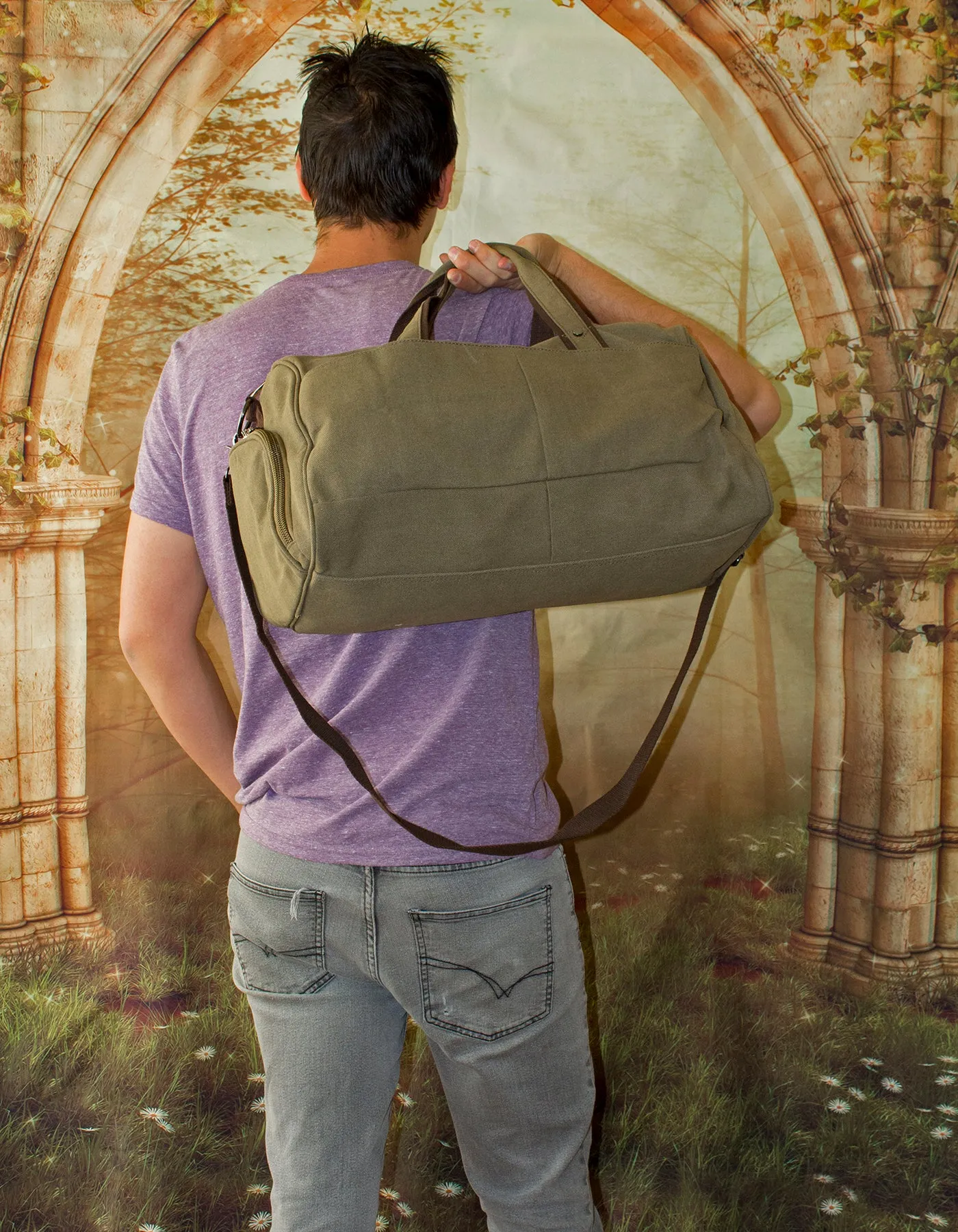 Fino SK-8035 Cotton Canvas Duffel Bag for Overnight & Weekend Luggage