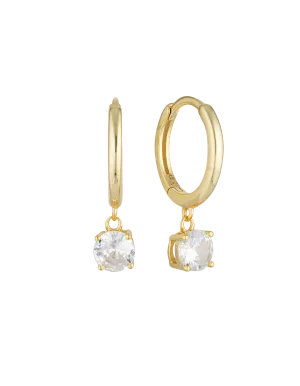 Georgini Bria Hoop Earrings w/ CZ - Gold