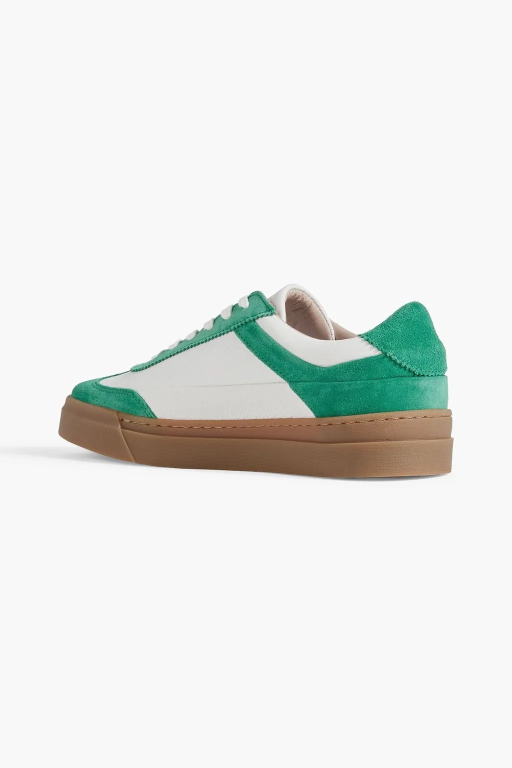 Gina sneakers in leather and suede IRIS & INK, jade