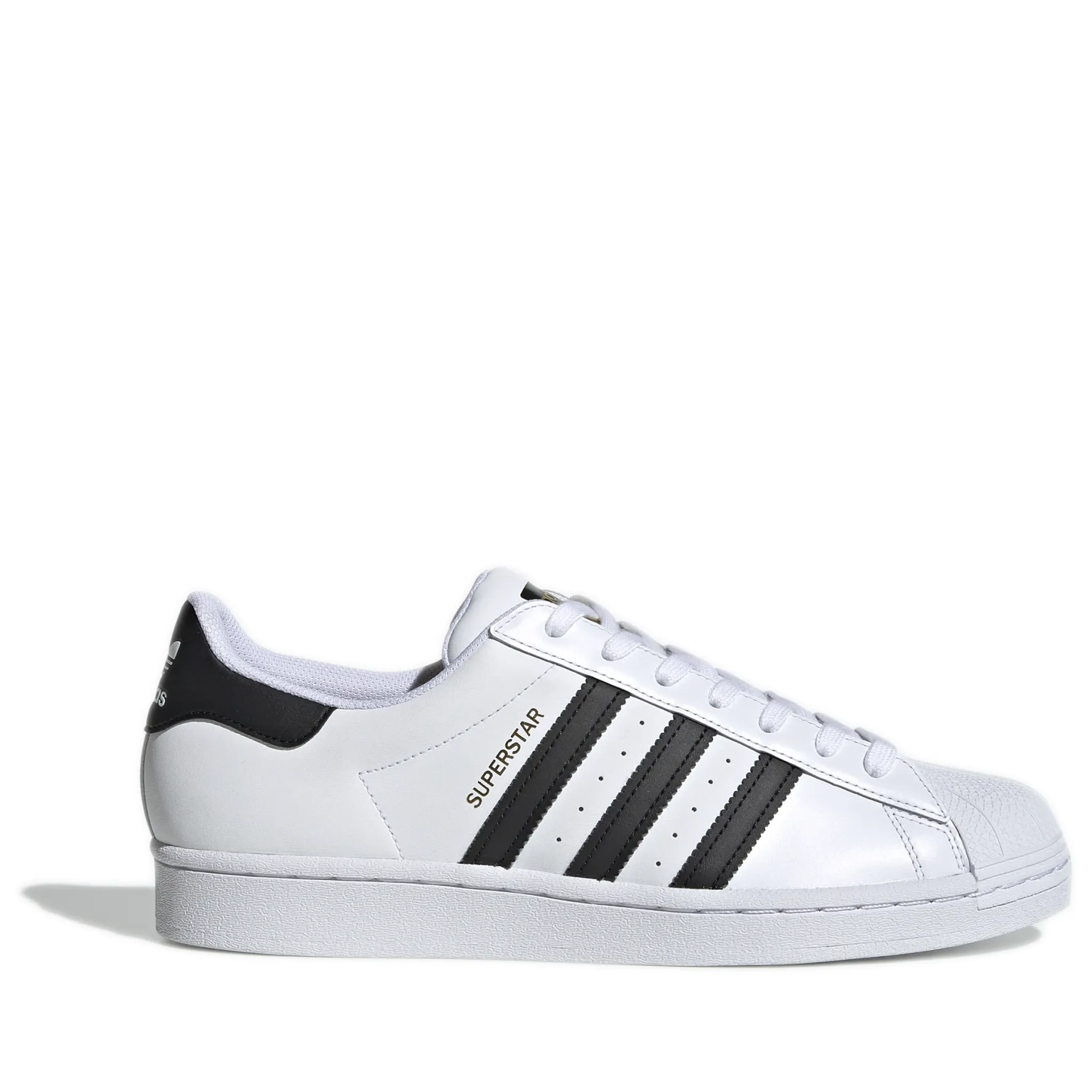 Grade School Adidas Superstar J Shoes - White/ Black