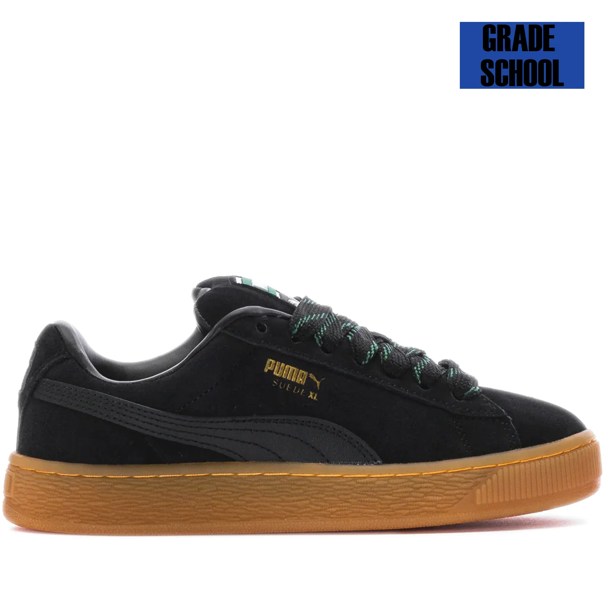 Grade School Puma Suede XL - Black/ Gum