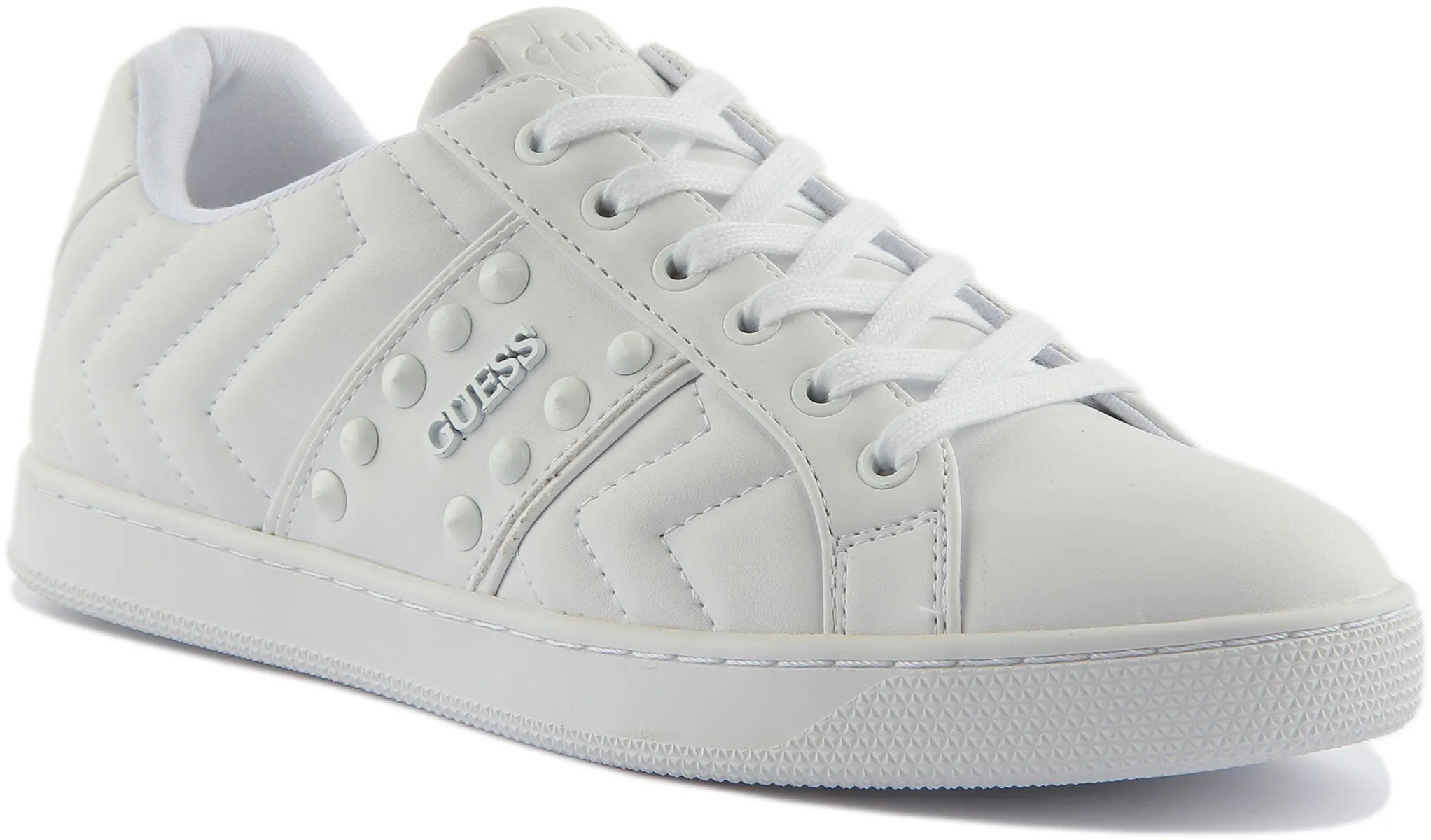 Guess Raula Stud In White For Women