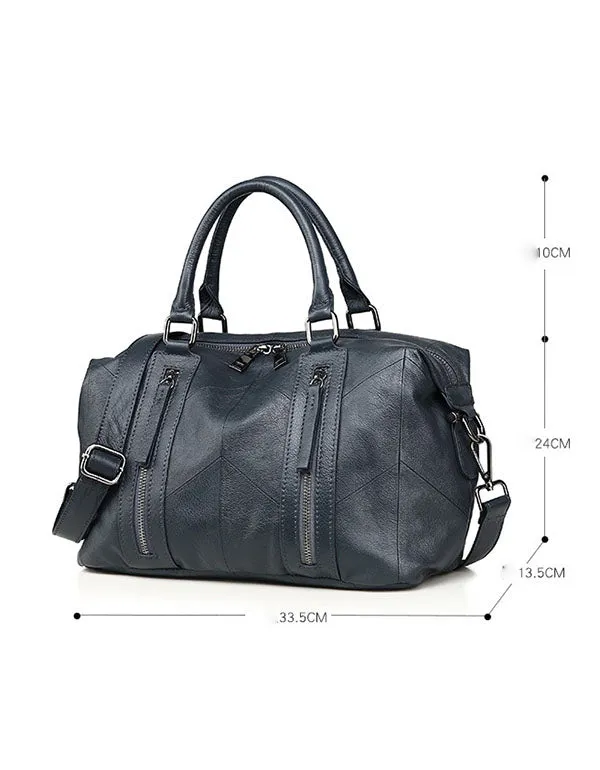 Handbag Shoulder Stitching Leather Bag