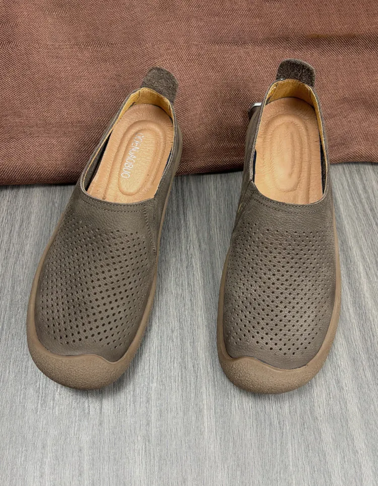 Handmade Soft Leather Flats for Men 38-44