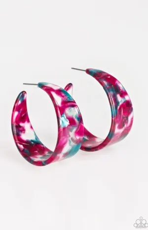 Havana Heat Wave Multi Earrings Hoop - Paparazzi Accessories