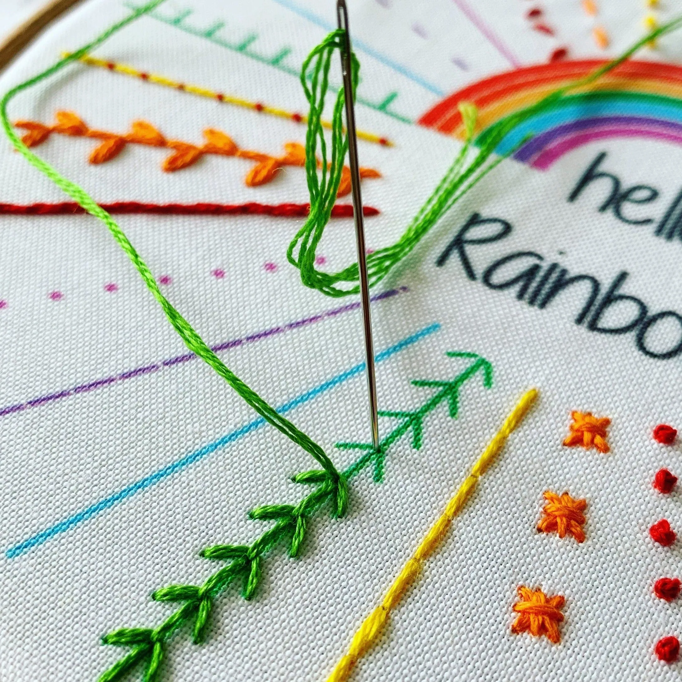 Hello Rainbow Embroidery Kit