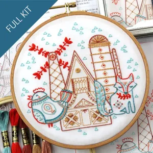 Hen & Fox Embroidery Kit