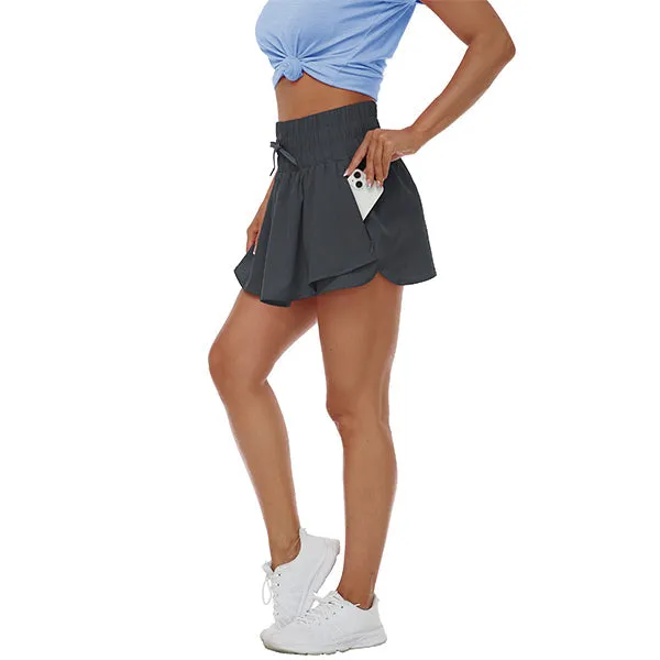 High waisted casual running shorts