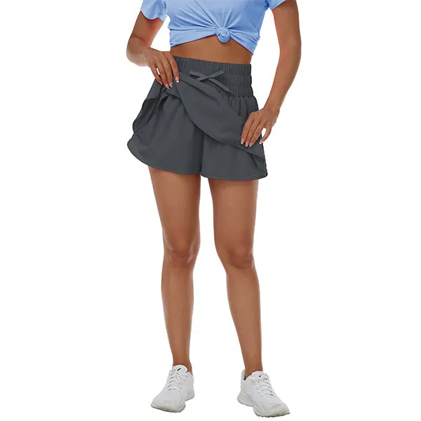 High waisted casual running shorts