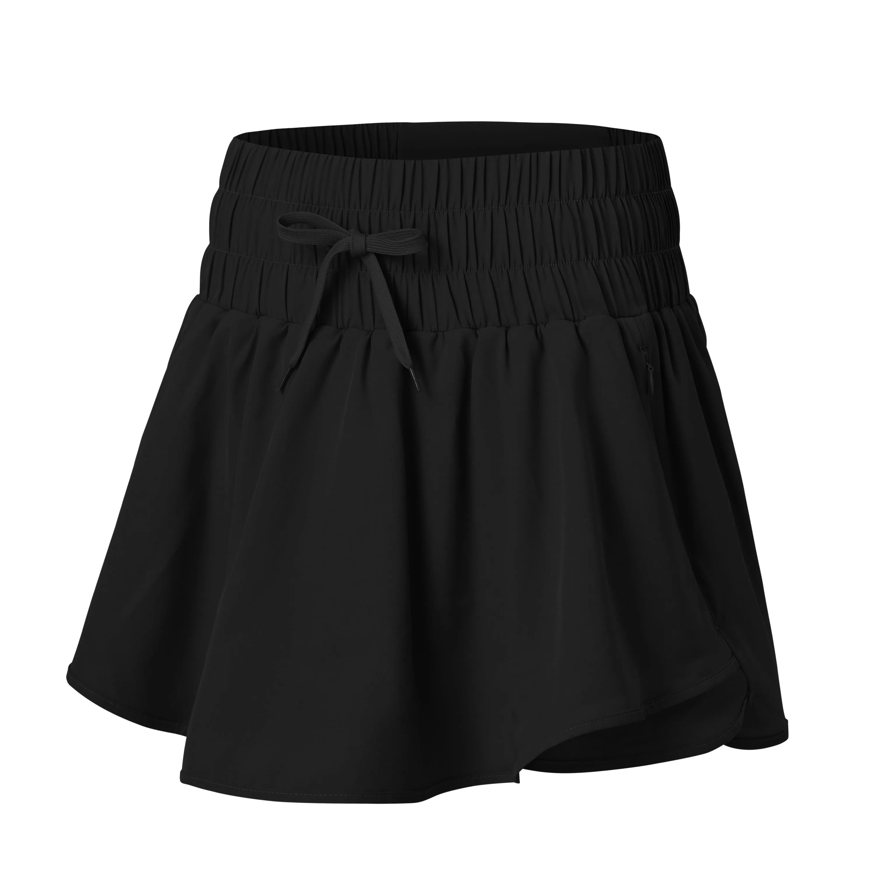 High waisted casual running shorts