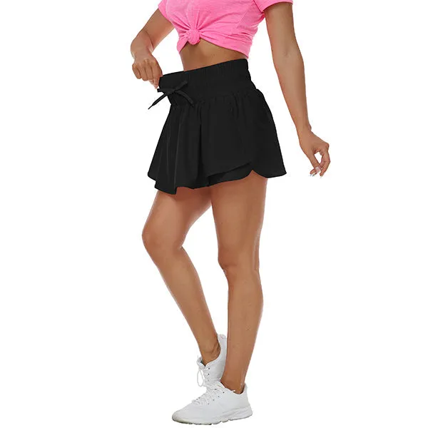 High waisted casual running shorts