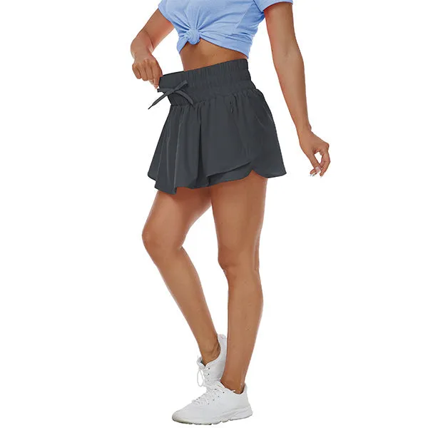 High waisted casual running shorts