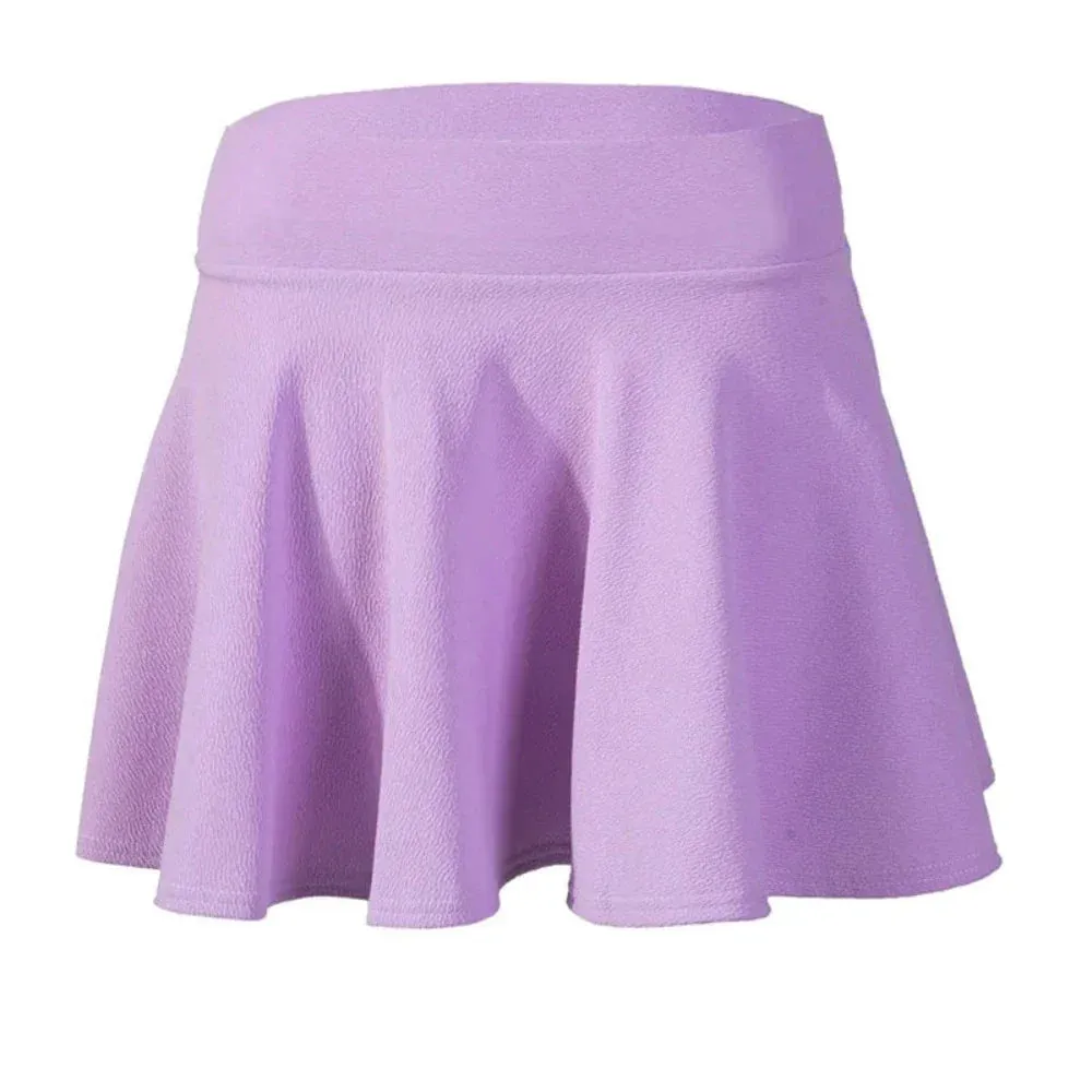 High Waste Elastic Skater Mini Skirt