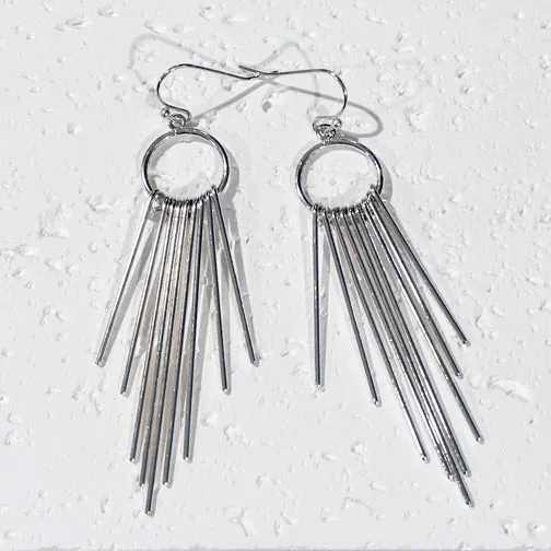 Hoop & Fringe Earrings (GOLD OR SILVER)