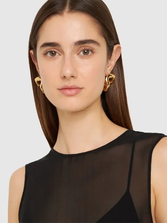 Jil Sander   Large hoop stud earrings 