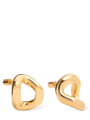 Jil Sander   Large hoop stud earrings 