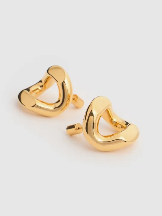 Jil Sander   Large hoop stud earrings 